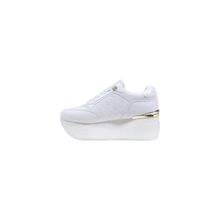 White Polyethylene Platform Sneakers