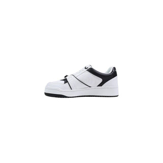 Black And White Polyethylene Low Top Sneakers