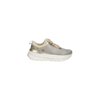 Gray Polyester Chunky Sneakers