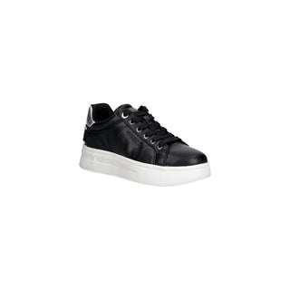 Black Polyethylene Platform Sneakers