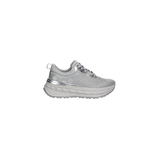 Silver Polyester Chunky Sneakers