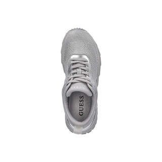 Silver Polyester Chunky Sneakers
