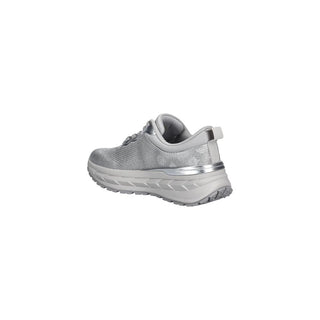 Silver Polyester Chunky Sneakers