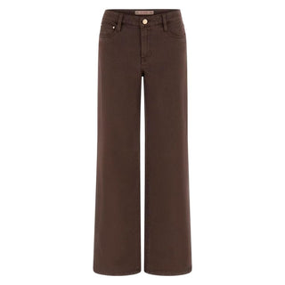 Brown Lyocell Flared Pants