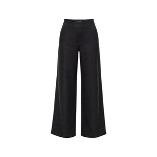 Black Viscose Casual Pants