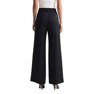 Black Viscose Casual Pants