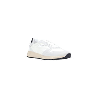 White Polyester Athletic Sneakers