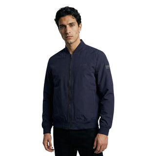 Blue Polyester Bomber