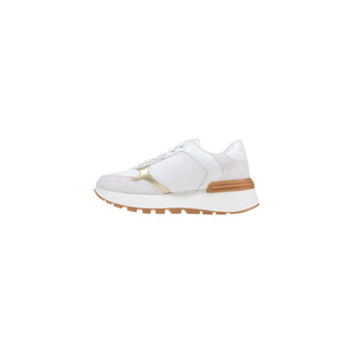 White Artificial Leather Athletic Sneakers