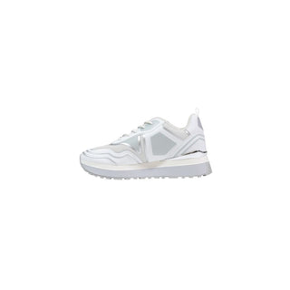 White Artificial Leather Chunky Sneakers