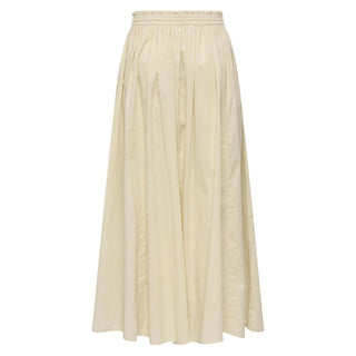 Beige Cotton Long Skirt