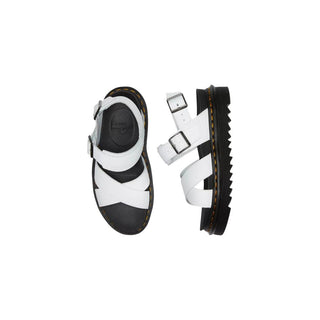 White Leather Strap-On Sandals
