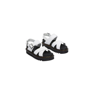 White Leather Strap-On Sandals