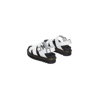 White Leather Strap-On Sandals