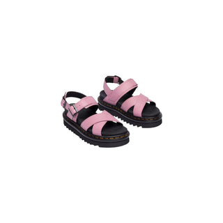 Pink Leather Platform Sandals