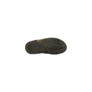 Black Leather Flat Sandals