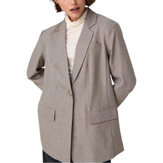 Beige Polyester Blazer