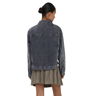 Black Cotton Denim Jacket