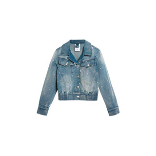 Blue Elastane Denim Jacket