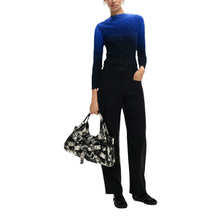 Black Viscose Casual Pants