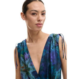 Blue Viscose Jumpsuit