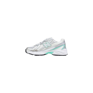 Silver Synthetic Athletic Sneakers