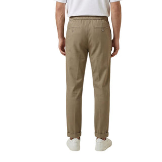 Brown Polyester Casual Pants