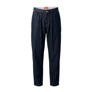 Blue Cotton Casual Pants