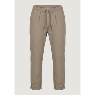 Brown Polyester Casual Pants