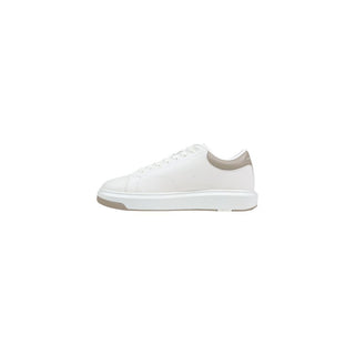 Cream Leather Low Top Sneakers