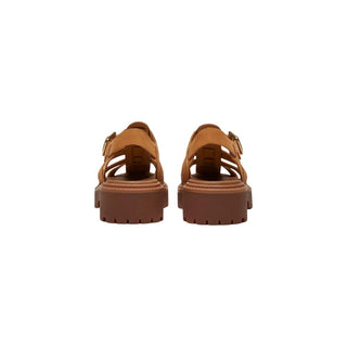 Brown Leather Flat Sandals