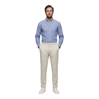 White Linen Casual Pants