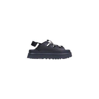 Black Polyethylene Flat Sandals