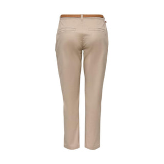 Beige Cotton Chino Pants
