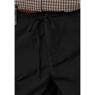 Black Cotton Cargo Pants