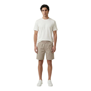 Beige Cotton Knee Length