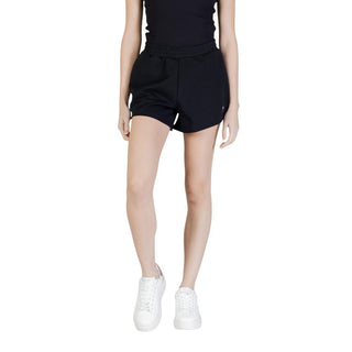Black Polyester Short And Mini Shorts