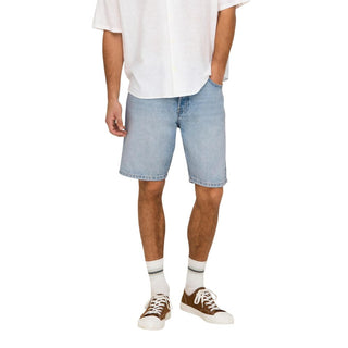 Light Blue Cotton Bermuda Shorts