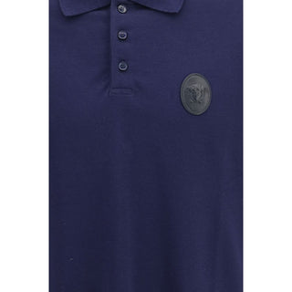 Blue Cotton Polo Shirt