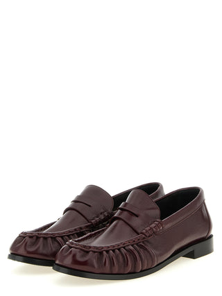 Bordeaux Calfskin Slip-On Loafers