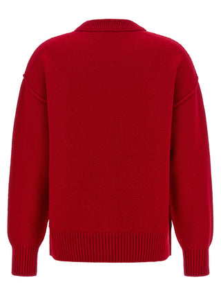 Red Wool Cardigan