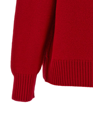 Red Wool Cardigan