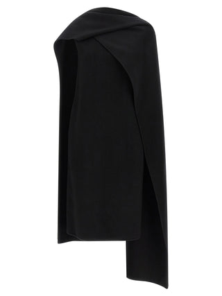 Black Virgin Wool Midi Dress