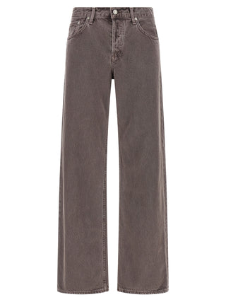 Purple Cotton Relaxed Fit Jeans