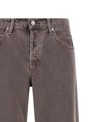 Purple Cotton Relaxed Fit Jeans