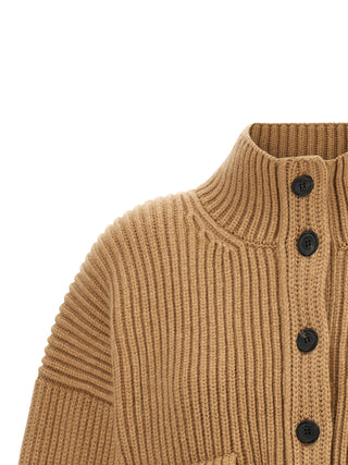 Beige Cashmere Cardigan