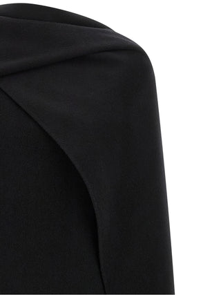 Black Virgin Wool Midi Dress