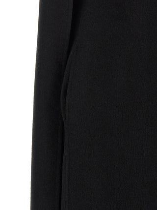 Black Virgin Wool Midi Dress