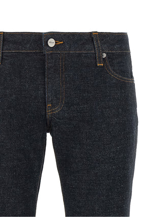 Blue Cotton Flared Jeans