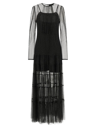 Black Polyamide Long Dress